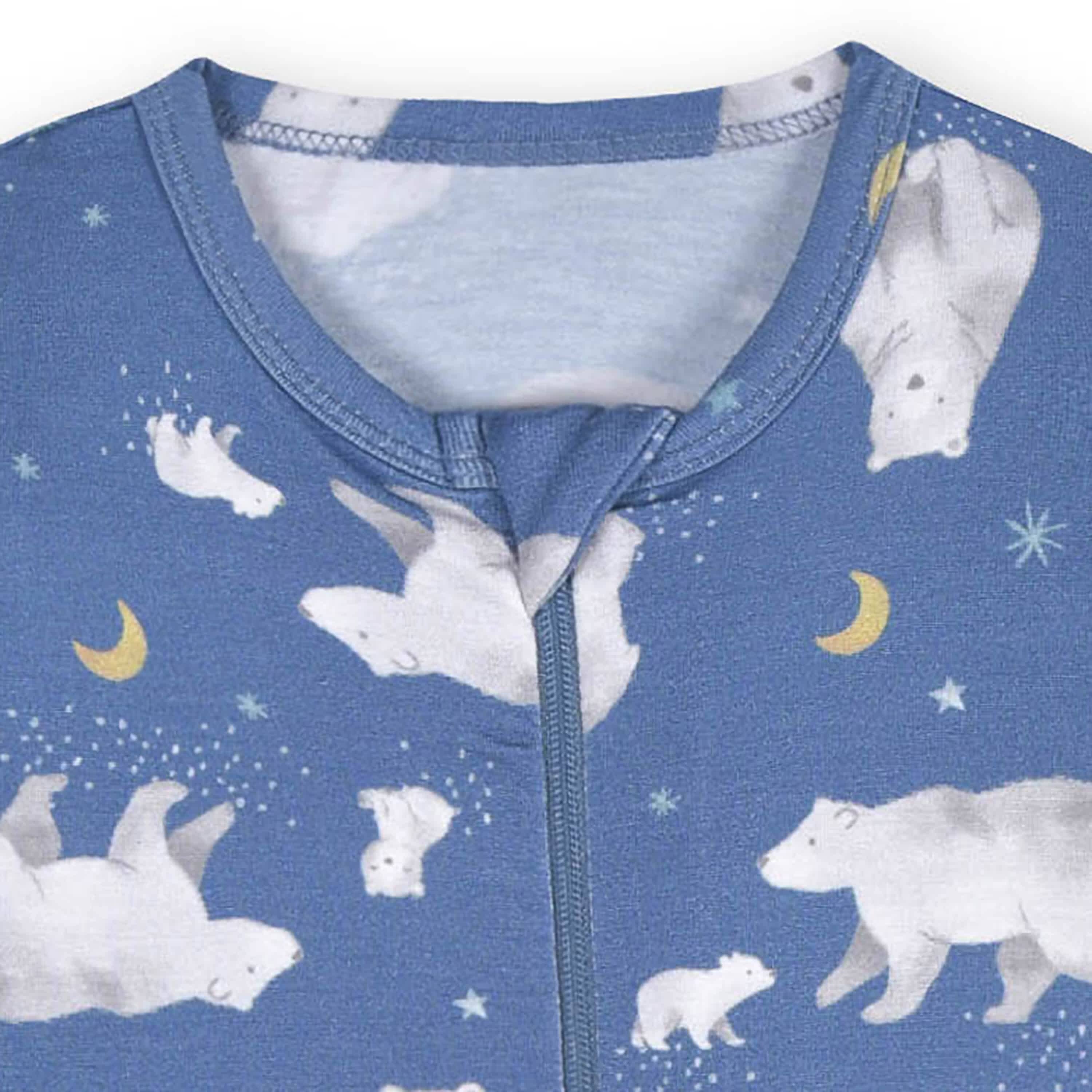 Baby & Toddler Polar Bear Buttery-Soft Viscose Made from Eucalyptus Snug Fit Footed Pajamas