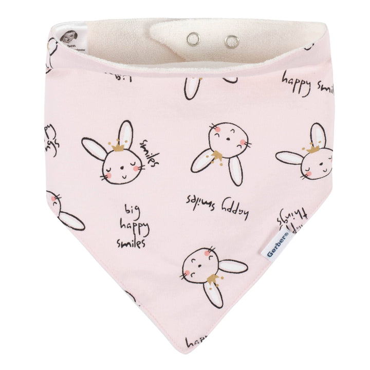 4-Pack Baby Girls Bunny Ballerina Bandana Bibs-Gerber Childrenswear
