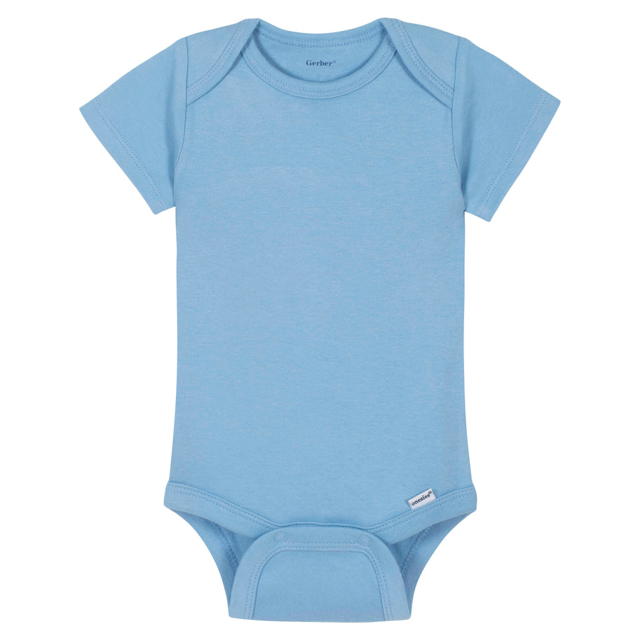 Premium Short Sleeve Onesies® Bodysuit - Light Blue-Gerber Childrenswear