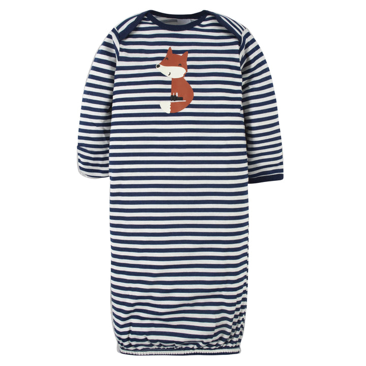 2-Pack Baby Boys Fox Gowns-Gerber Childrenswear