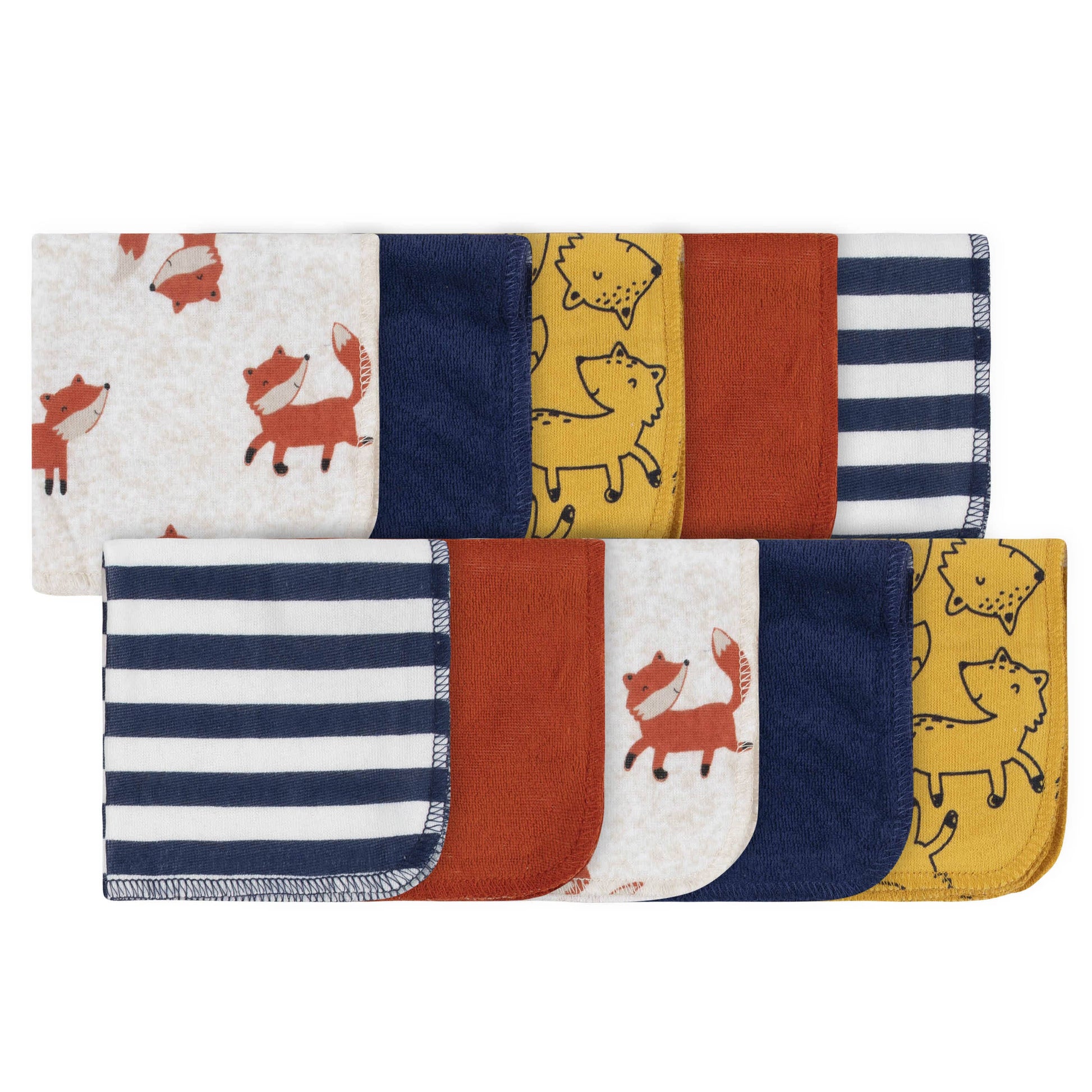 10-Pack Baby Boys Fox Washcloths-Gerber Childrenswear