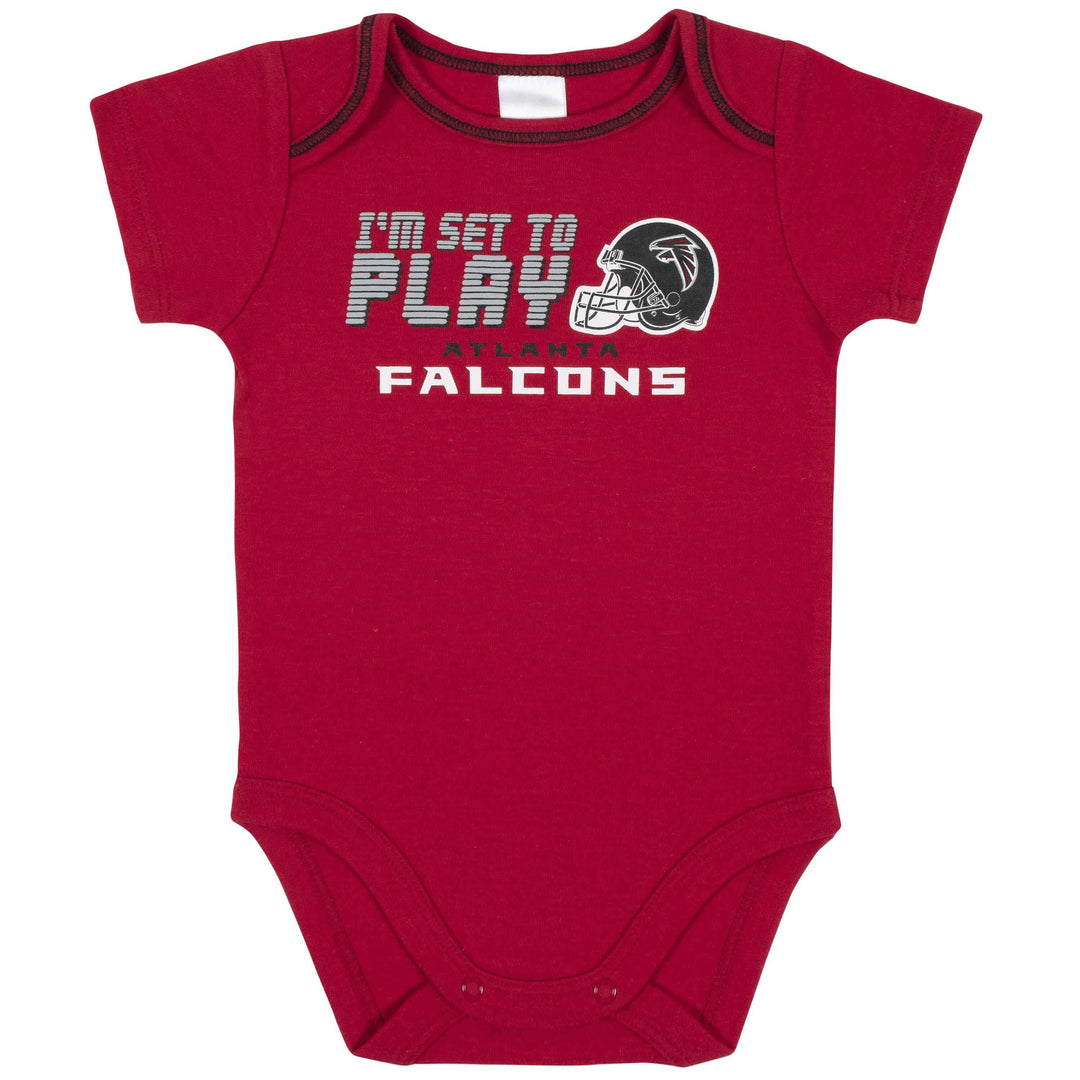 Atlanta Falcons 3-Piece Baby Boys Bodysuit, Sleep 'N Play, and Cap Set-Gerber Childrenswear