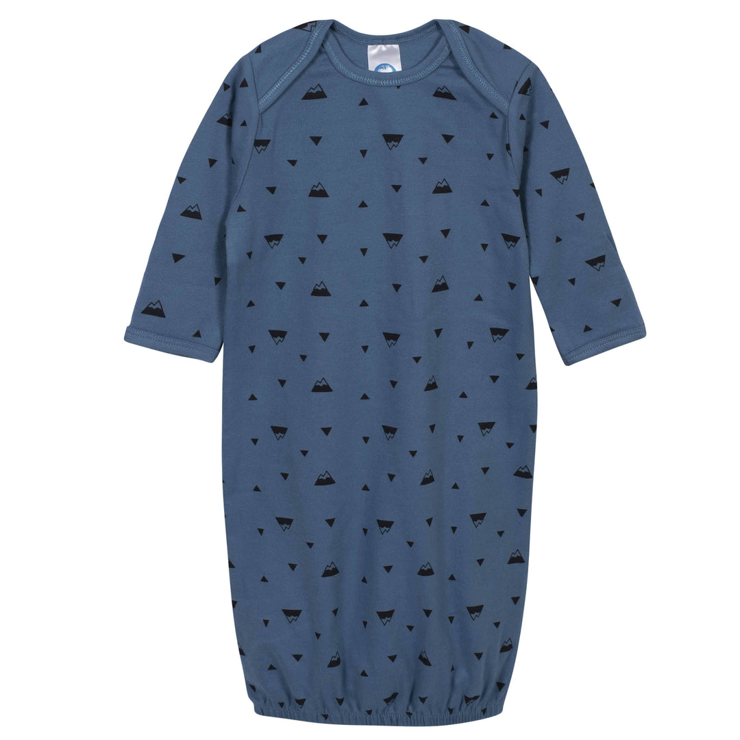 2-Piece Baby Boys Comfy Stretch Badger Gown and Cap Set-Gerber Childrenswear
