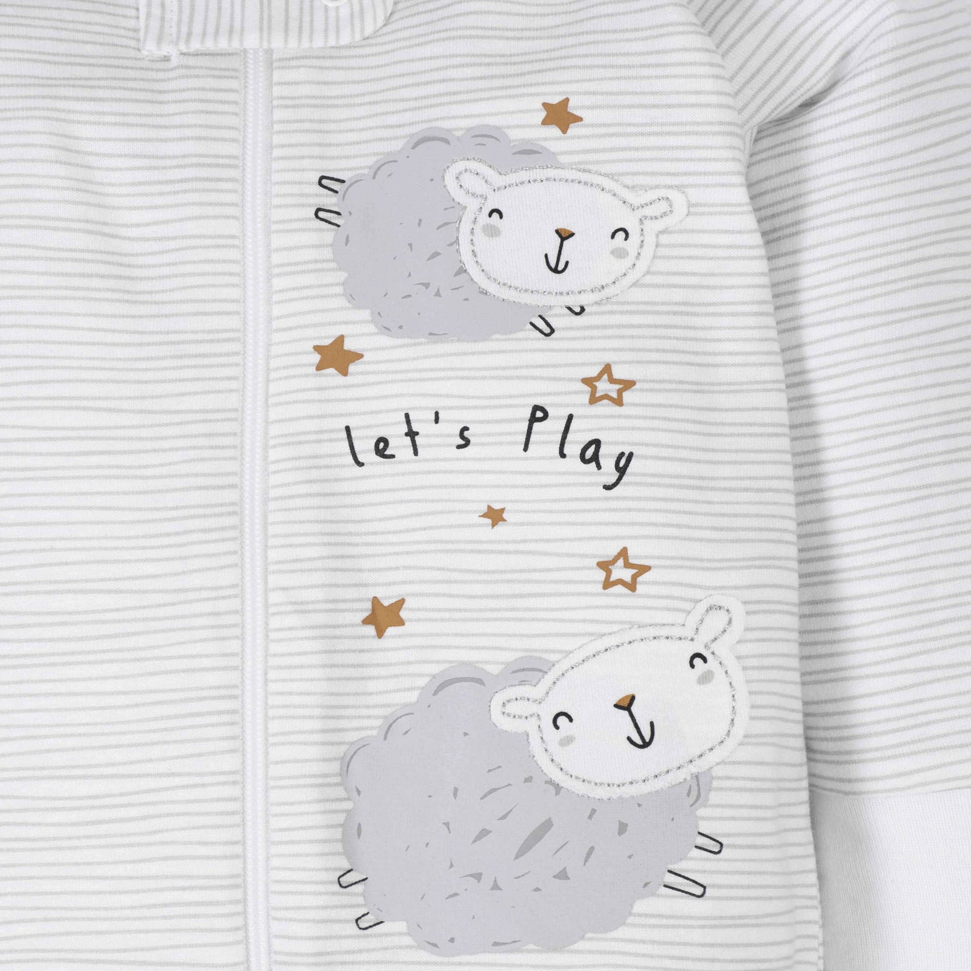 18-Piece Baby Neutral Sheep and Clouds Sleep 'N Play, Onesies® Bodysuit, and Burpcloth Set-Gerber Childrenswear
