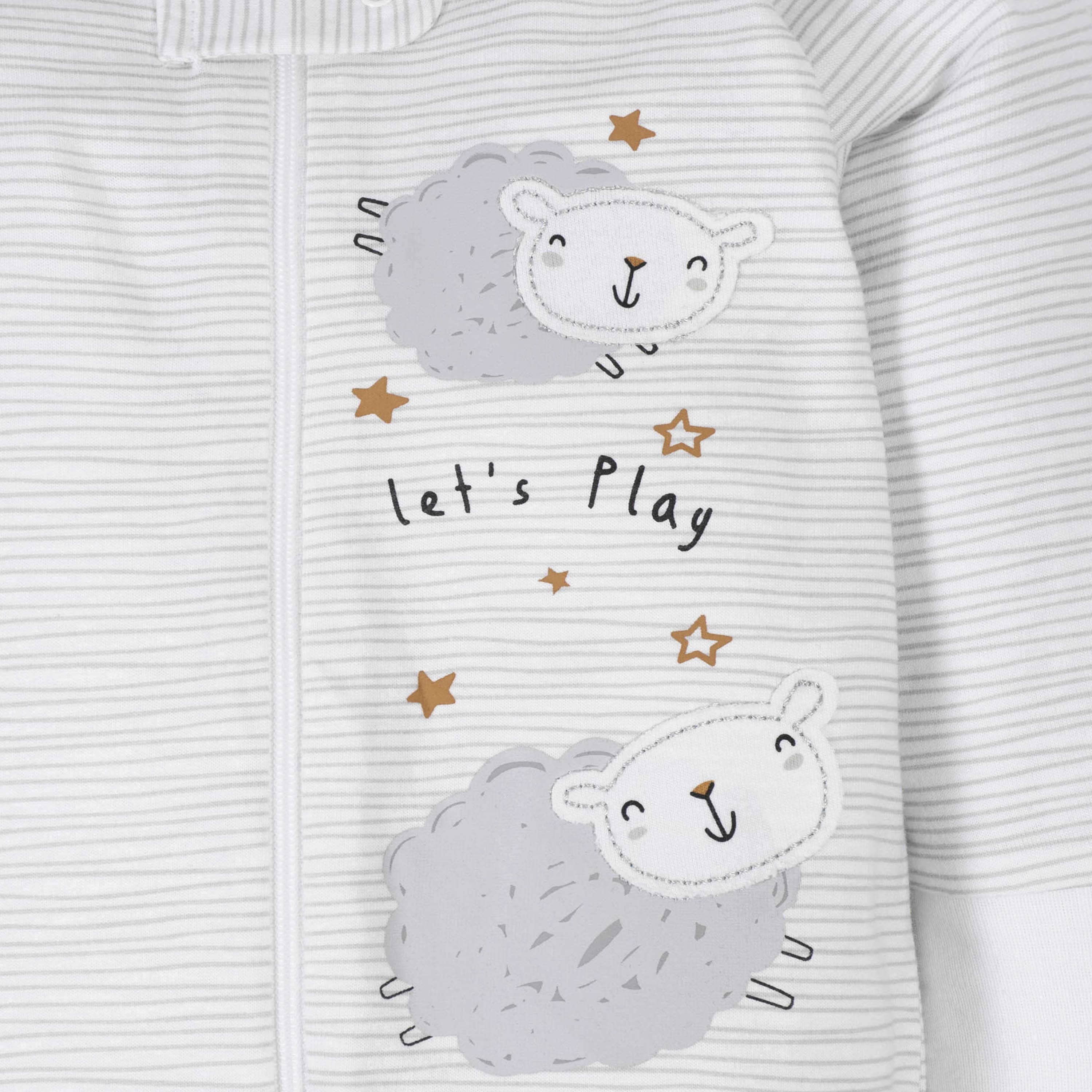 18-Piece Baby Neutral Sheep and Clouds Sleep 'N Play, Onesies® Bodysuit, and Burpcloth Set-Gerber Childrenswear