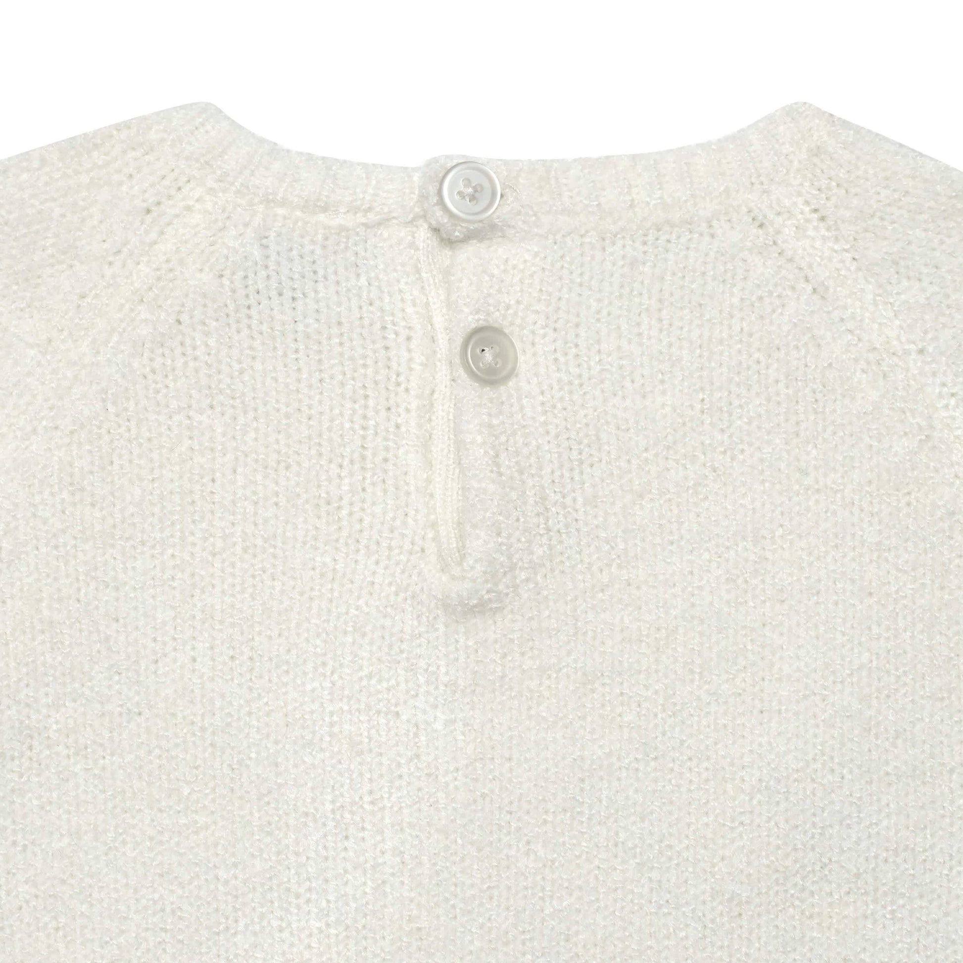 Infant & Toddler Girls White Sweater With Tulle Trim-Gerber Childrenswear