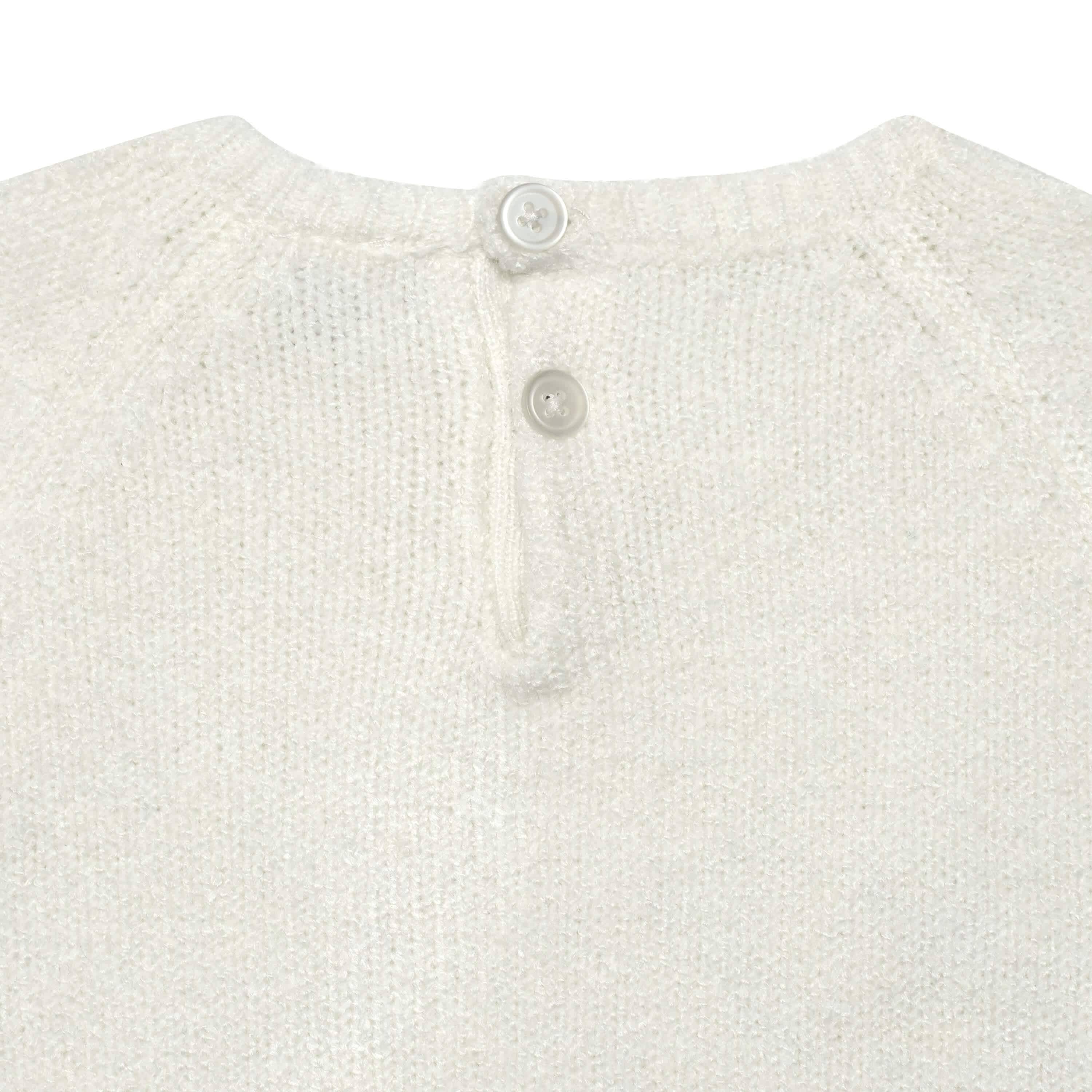 Infant & Toddler Girls White Sweater With Tulle Trim-Gerber Childrenswear