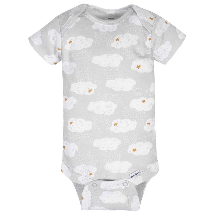 4-Pack Baby Neutral Sheep Short Sleeve Onesies® Bodysuits-Gerber Childrenswear