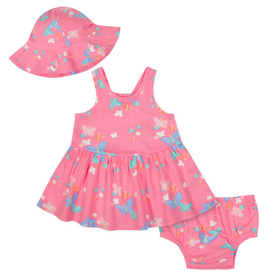 Gerber Baby Girls 3-Piece Dress Set, Butterflies-Gerber Childrenswear