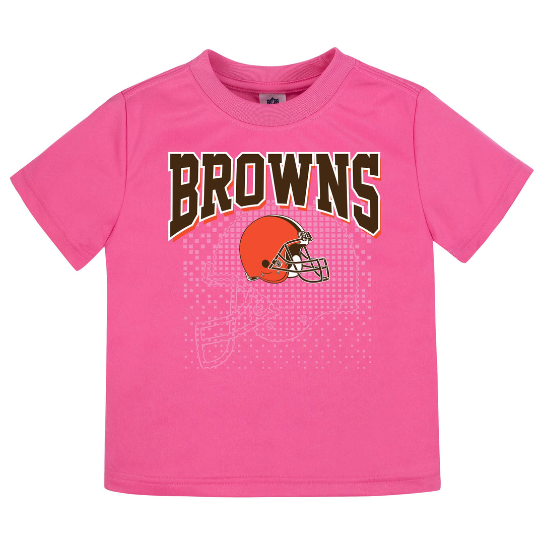 Cleveland Browns Girls Short Sleeve Tee Shirt-Gerber Childrenswear