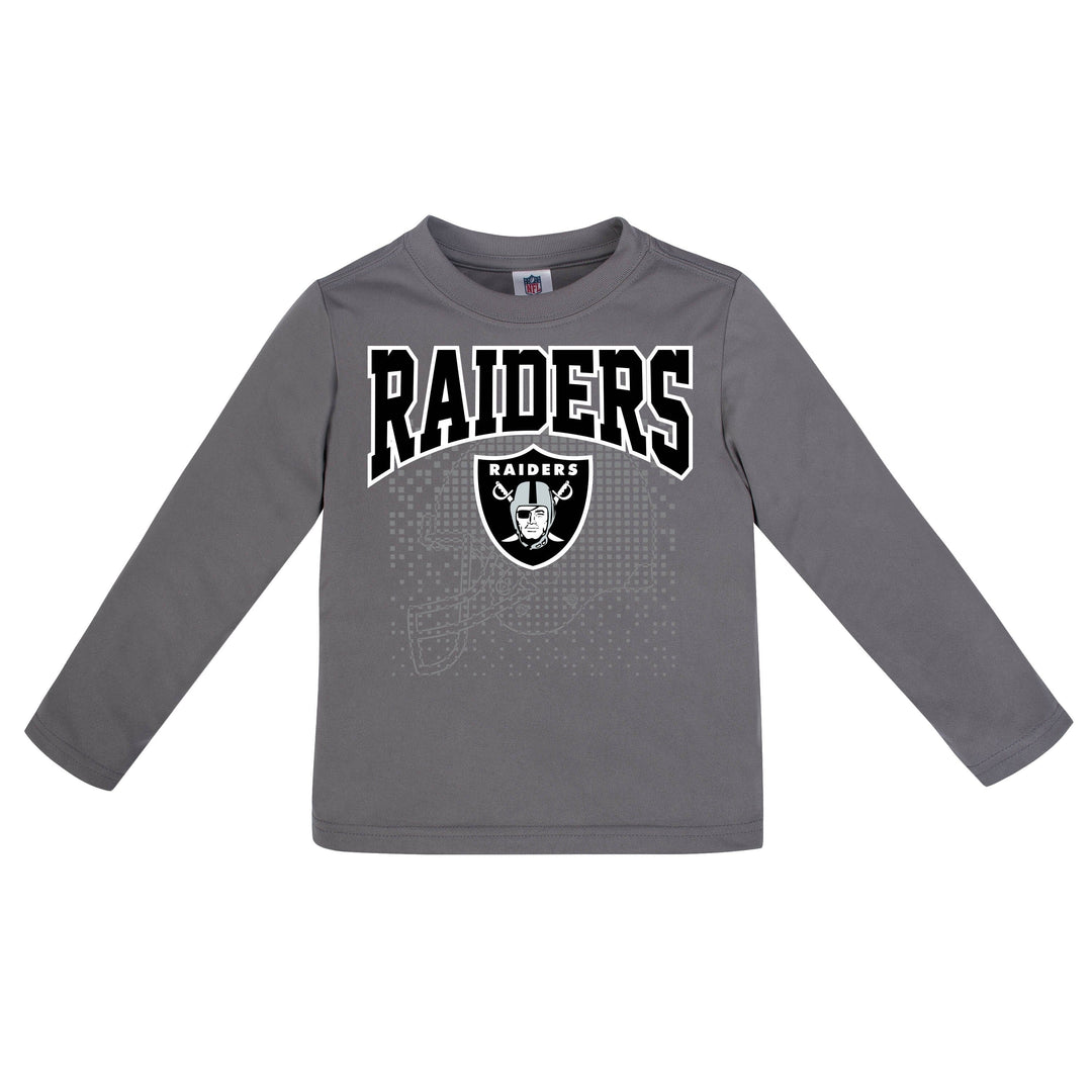 Oakland Raiders Boys Long Sleeve Tee Shirt-Gerber Childrenswear