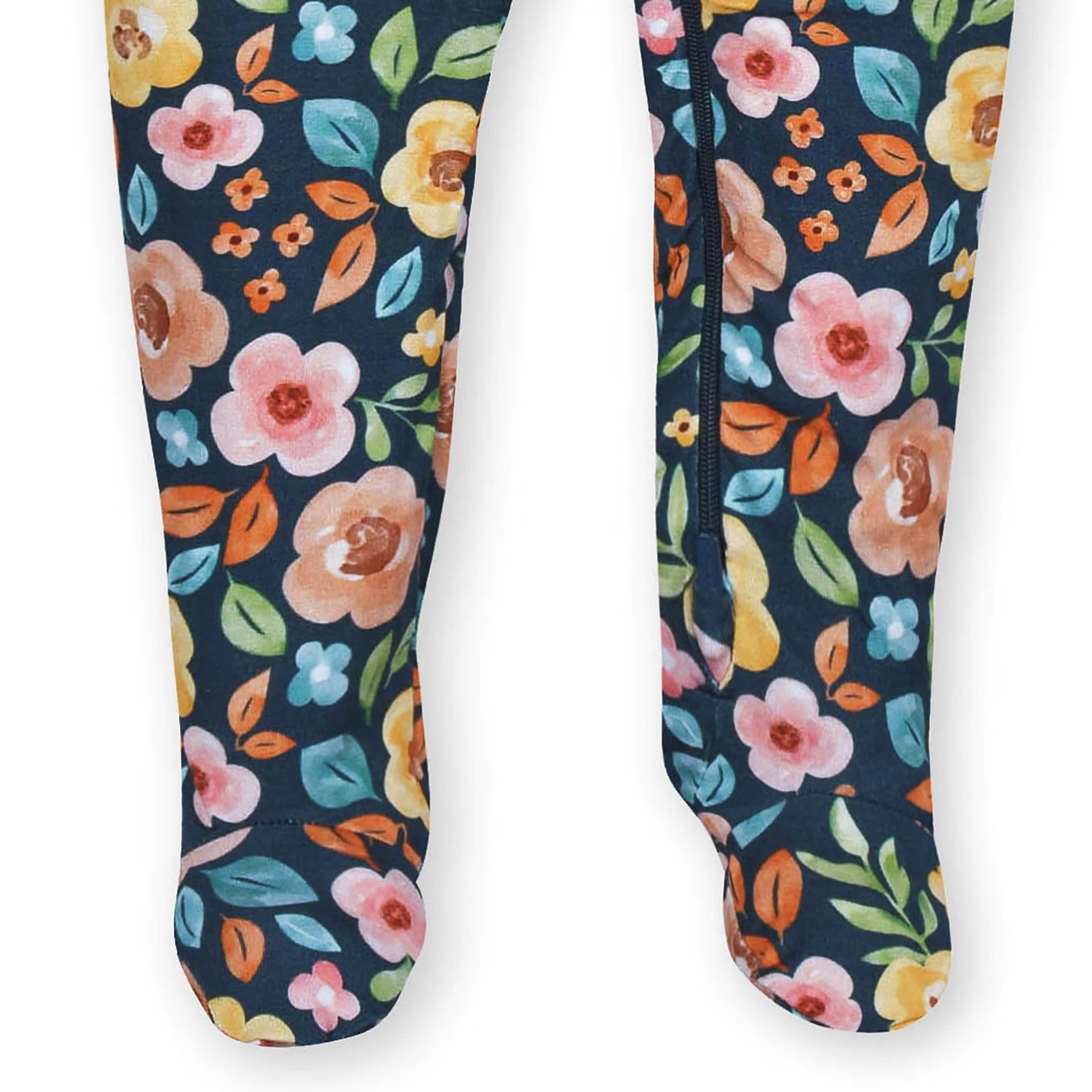 Baby & Toddler Girls Midnight Floral Buttery-Soft Viscose Made from Eucalyptus Snug Fit Footed Pajamas