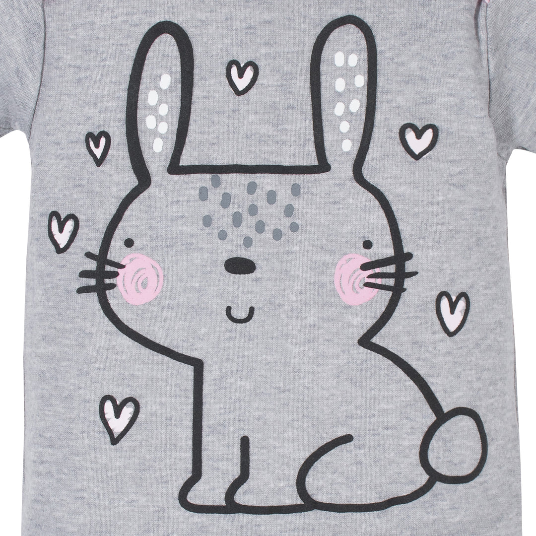 3-Pack Baby Girls Bunny Short Sleeve Onesies® Bodysuits-Gerber Childrenswear