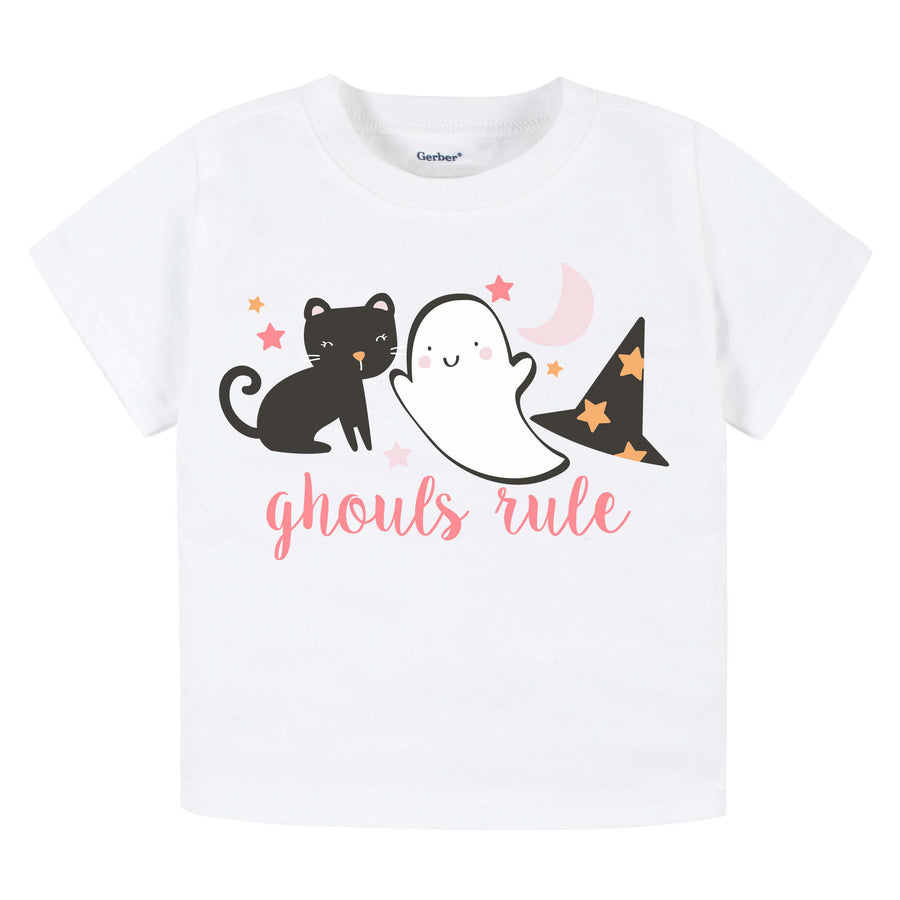 Infant & Toddler "Ghouls Rule" Short Sleeve Tee-Gerber Childrenswear