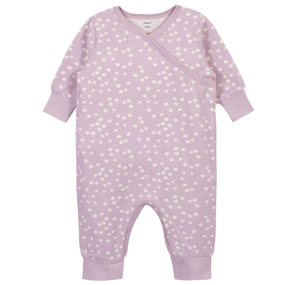 3-Piece Baby Girls Comfy Stretch Ducklings Coverall Set-Gerber Childrenswear