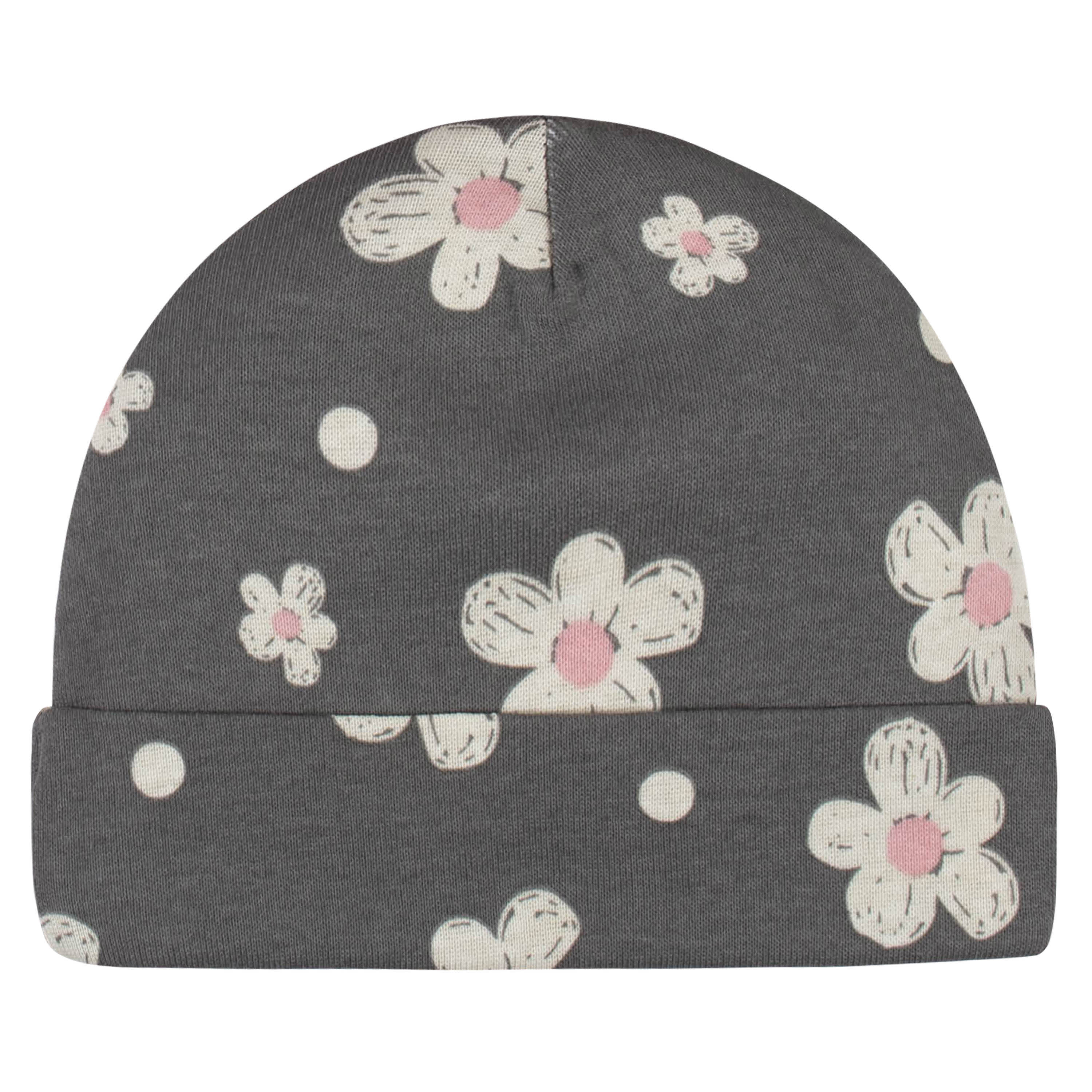 8-Piece Baby Girls Leopard Caps & Mittens Set-Gerber Childrenswear