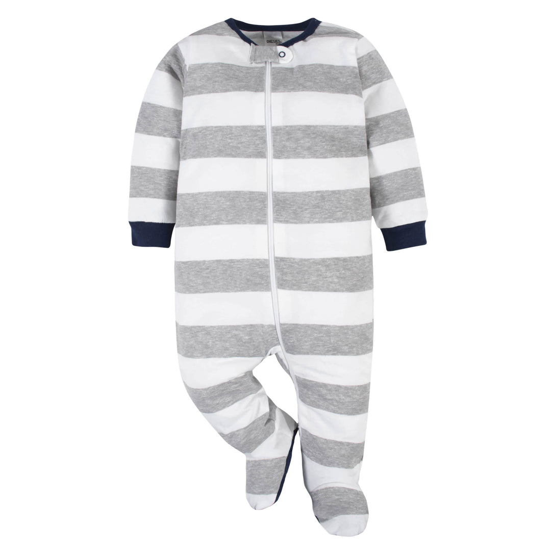6-Piece Baby Boys Stripes Onesies® Brand Bodysuits & Sleep 'n Plays Set-Gerber Childrenswear