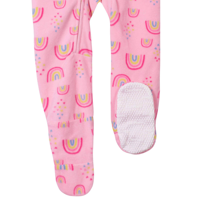 Gerber® 4-Pack Toddler Girls Rainbows & Unicorns Fleece Pajamas-Gerber Childrenswear