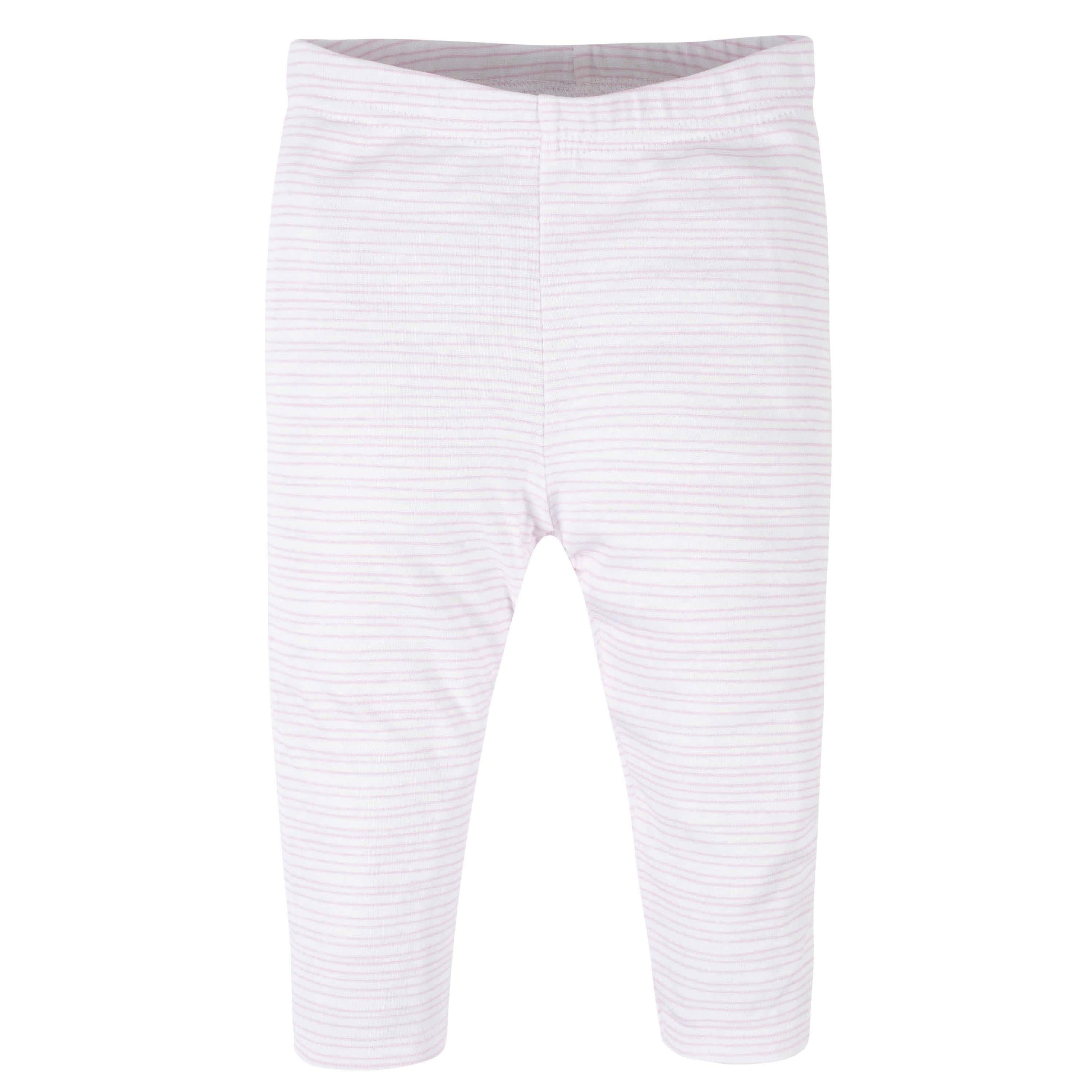 4-Pack Baby Girls Pink Stripes Pants-Gerber Childrenswear