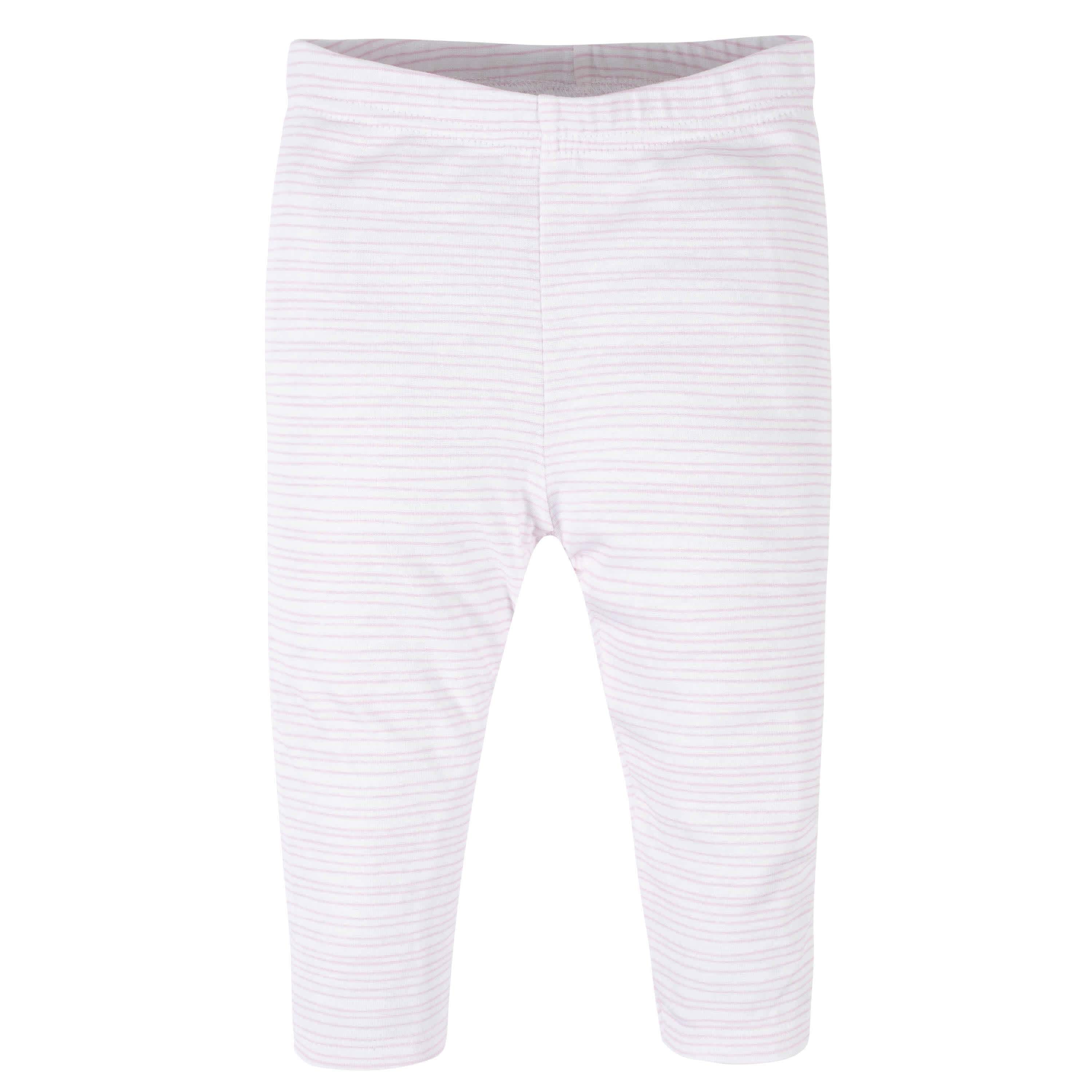 4-Pack Baby Girls Pink Stripes Pants-Gerber Childrenswear