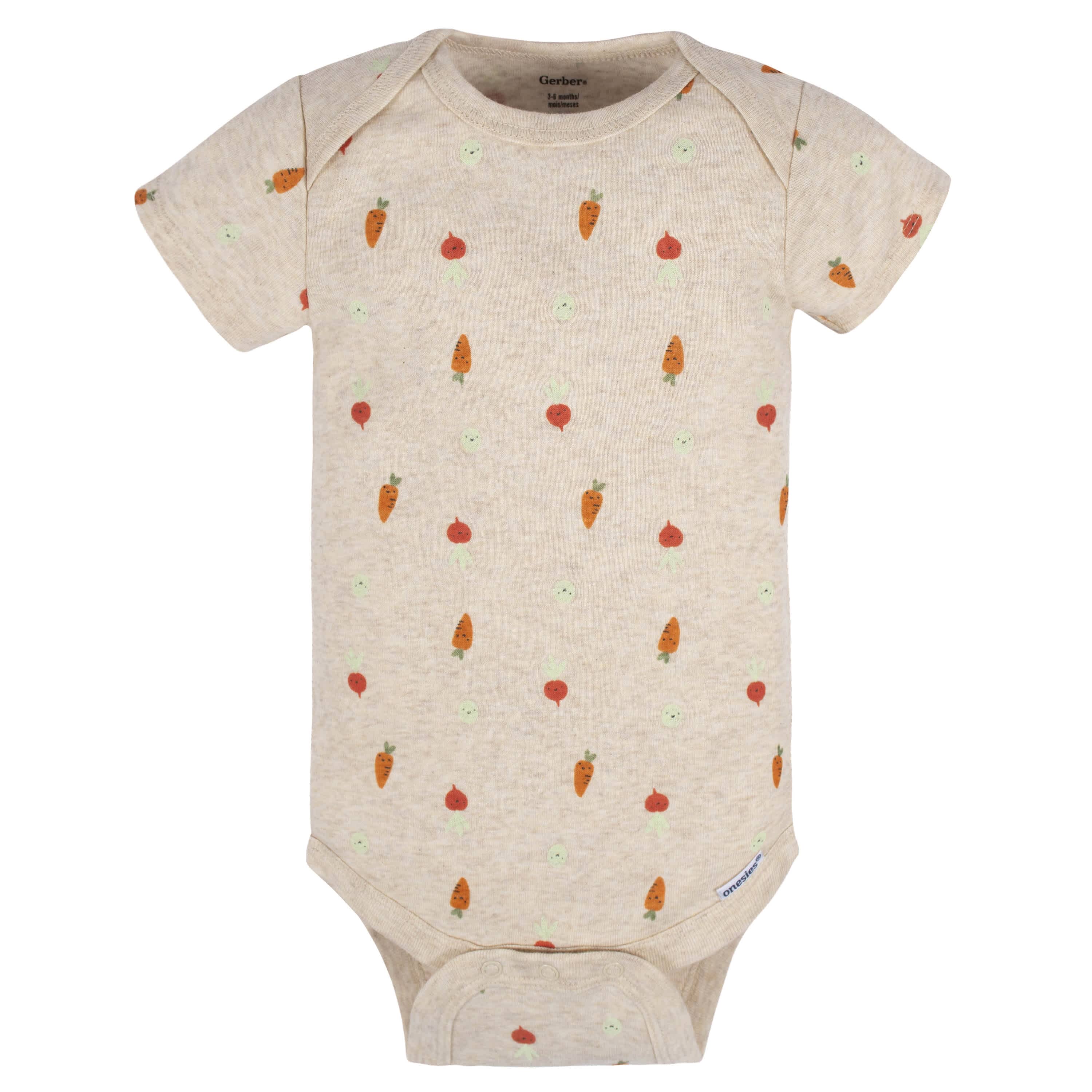 8-Pack Baby Neutral Happy Veggies Onesies® Bodysuits