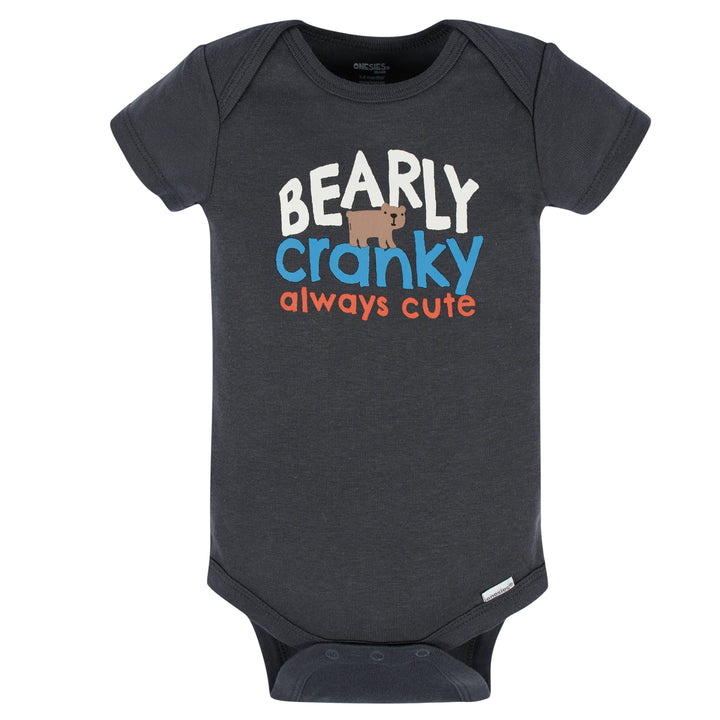 8-Pack Baby Boys Unbearably Cute Short Sleeve Onesies® Bodysuits