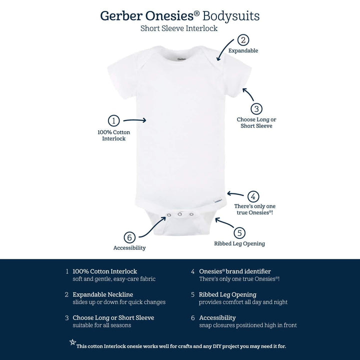 Baby Neutral "My First Birthday" Short Sleeve Onesies® Bodysuit-Gerber Childrenswear