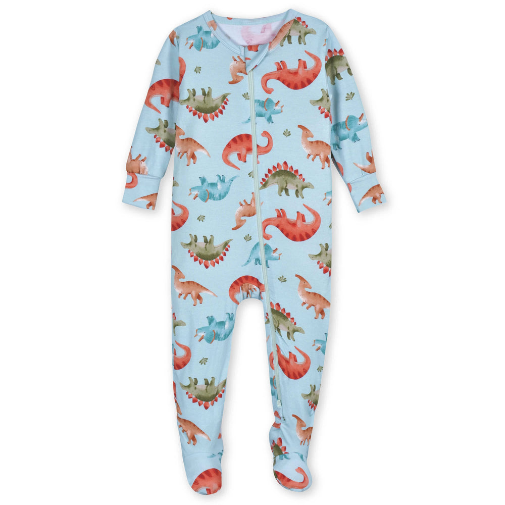 Baby & Toddler Dino Buttery-Soft Viscose Made from Eucalyptus Snug Fit Footed Pajamas