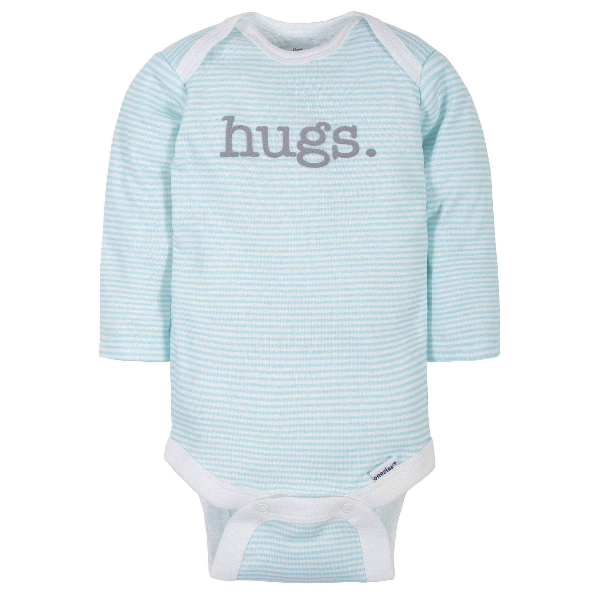6-Pack Baby Neutral Words Long Sleeve Onesies® Bodysuits-Gerber Childrenswear