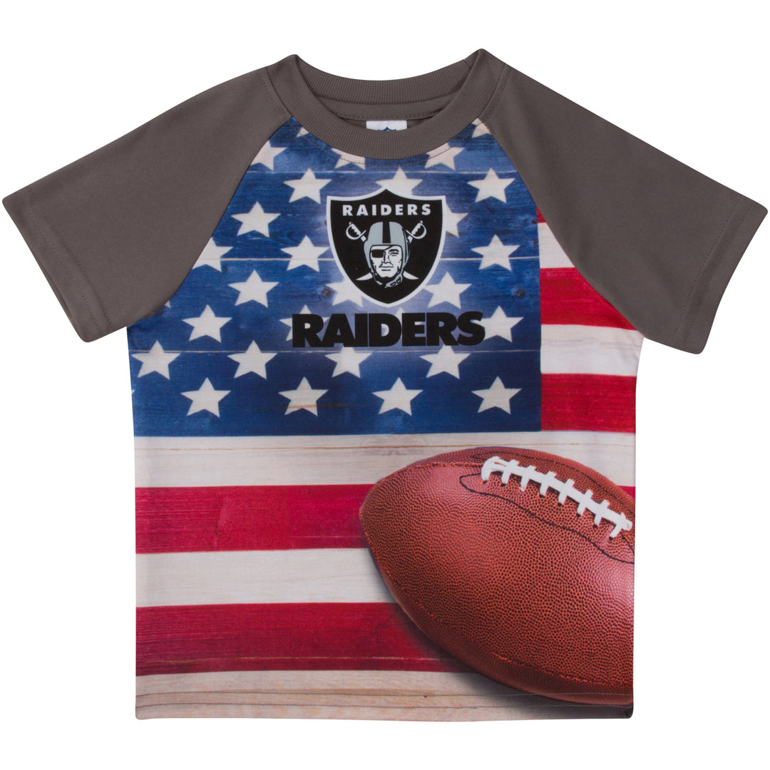 Oakland Raiders Boys Short Sleeve Tee Shirt-Gerber Childrenswear