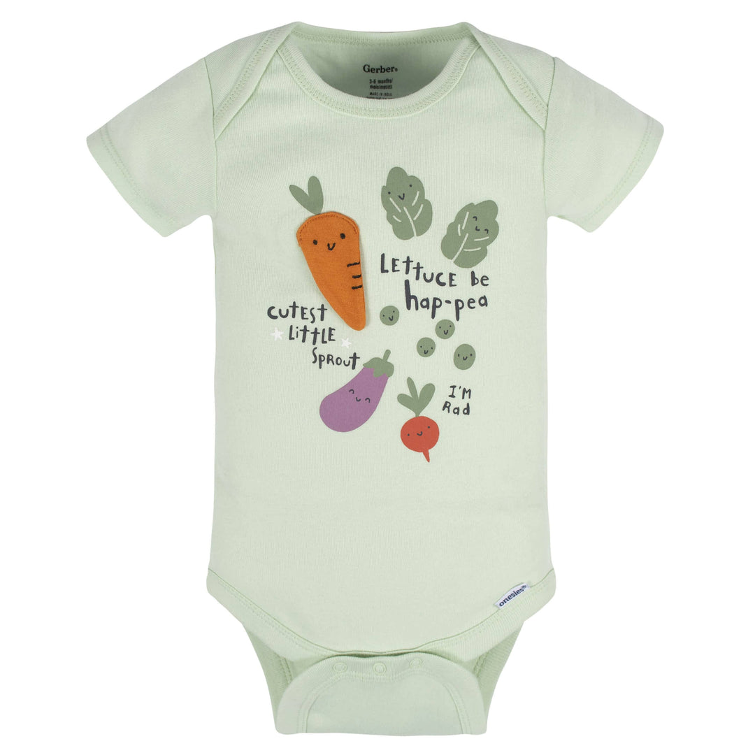 5-Pack Baby Neutral Happy Veggies Onesies® Bodysuits