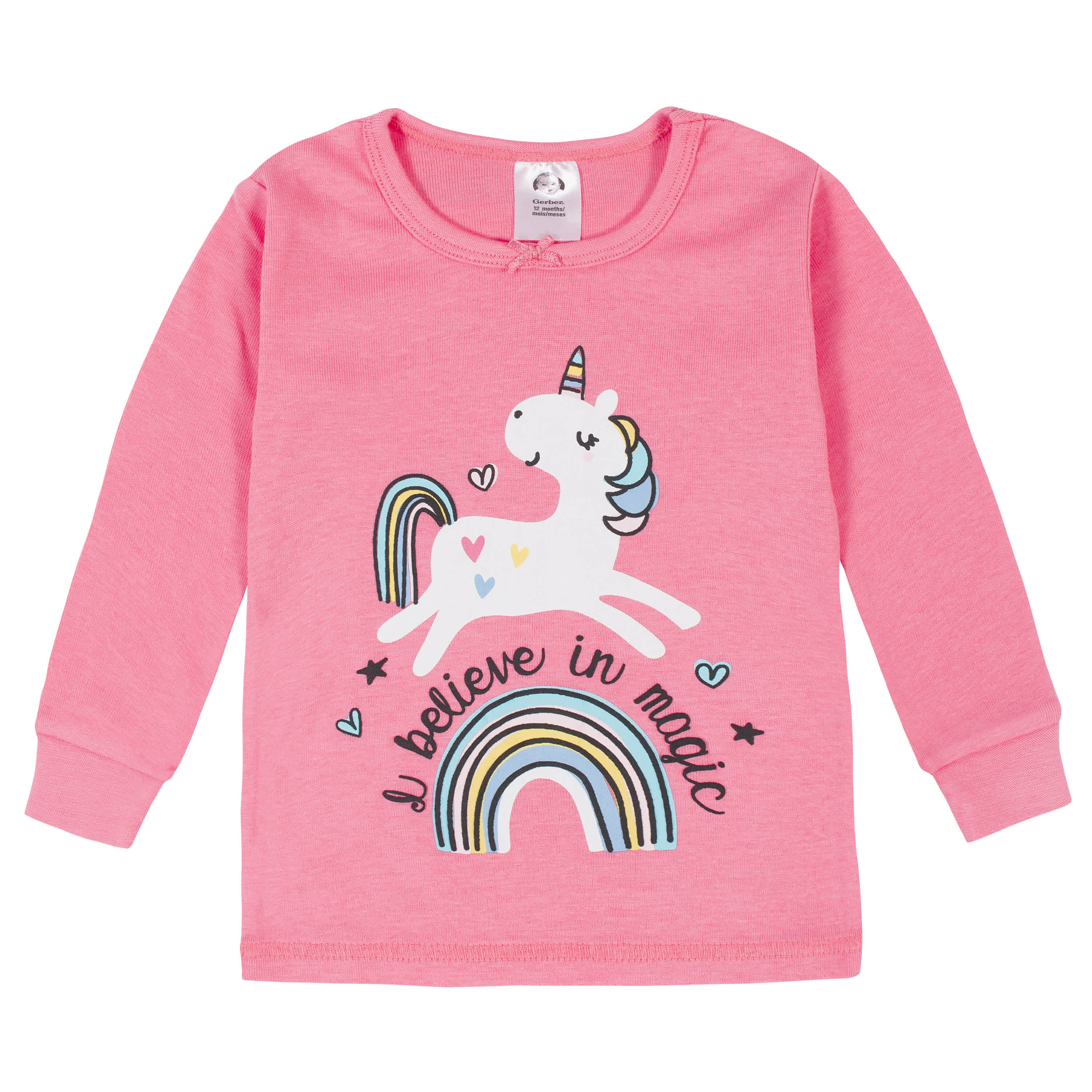 4-Piece Baby & Toddler Girls Unicorn Snug Fit Cotton Pajamas-Gerber Childrenswear
