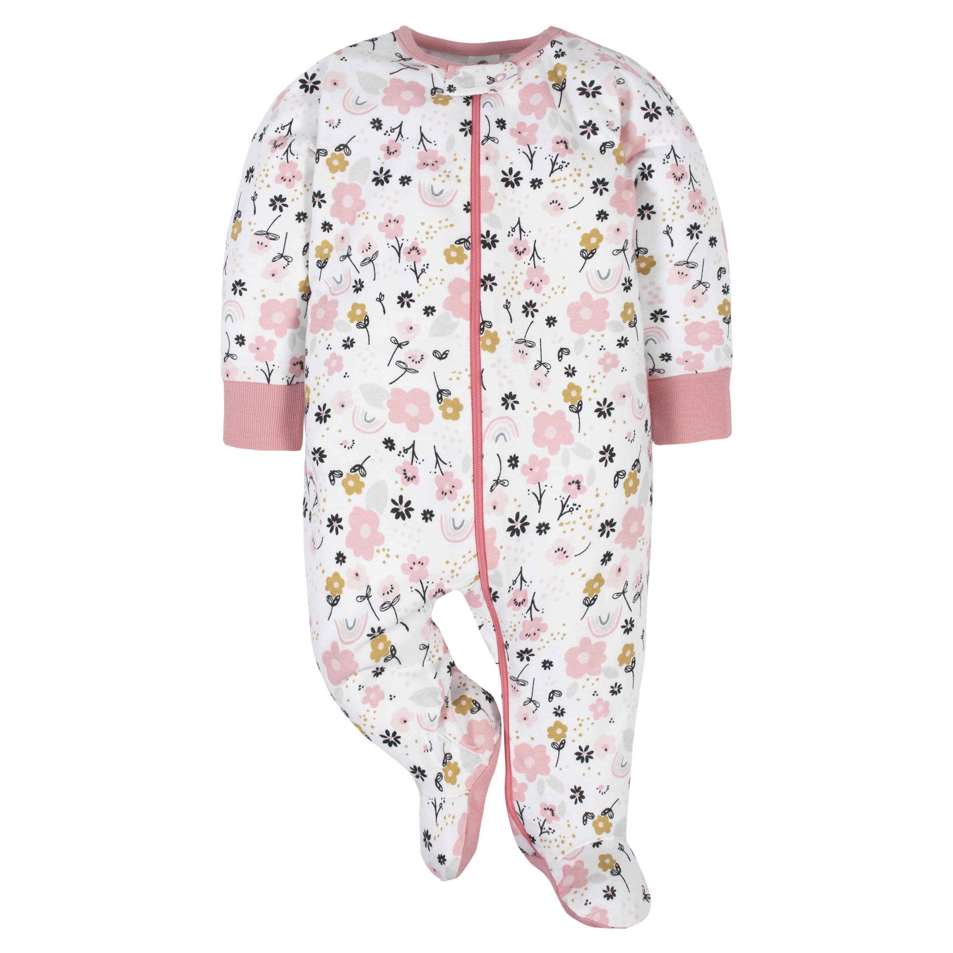 Gerber® 4-Pack Baby Girls Bear Sleep N' Plays-Gerber Childrenswear