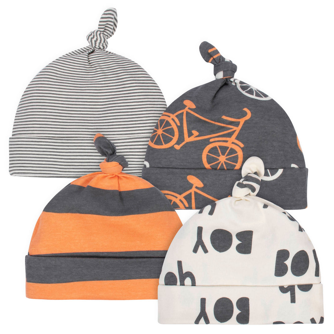4-Pack Baby Boys Comfy Stretch Bicycle Caps-Gerber Childrenswear