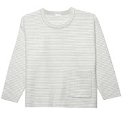 Infant & Toddler Boys Oatmeal Heather Striped Sweater with Pocket-Gerber Childrenswear