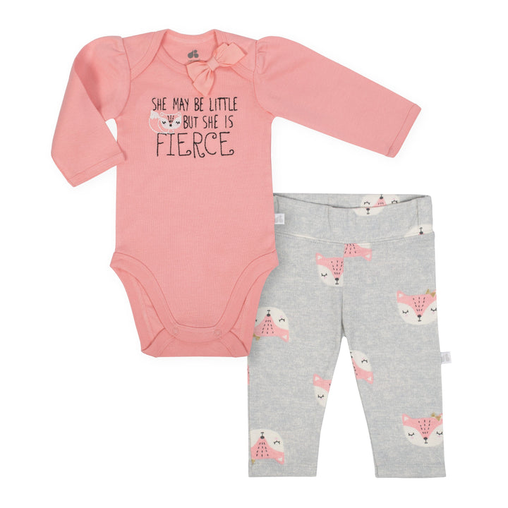 Baby Girl Organic Fox Bodysuit and Pants Set-Gerber Childrenswear