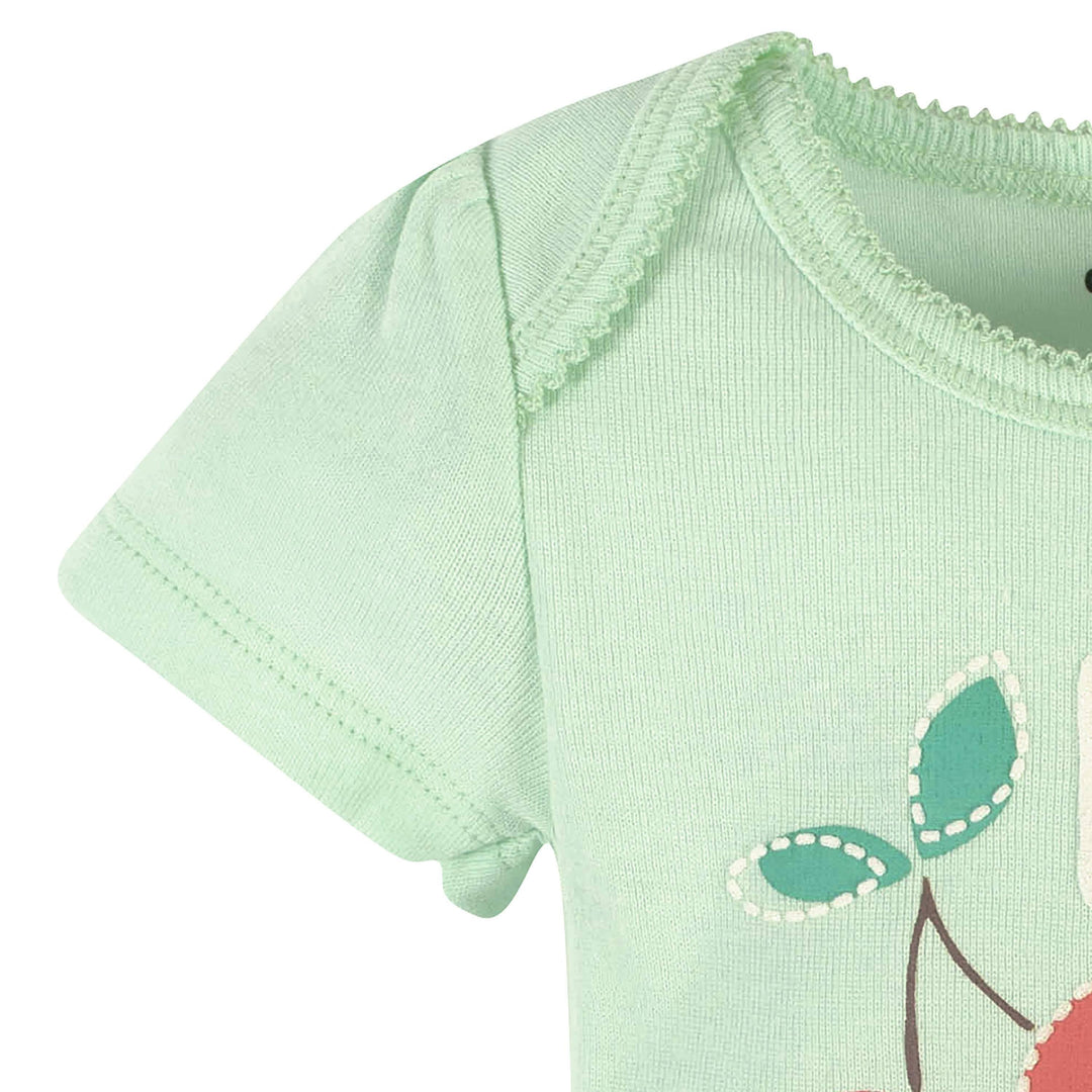 Baby Girls 4-Piece Cherries Onesies® Bodysuit, Shirt, Skirted Panty, & Pants Set-Gerber Childrenswear
