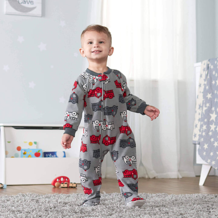 2-Pack Baby & Toddler Boys Fire Truck Fleece Pajamas-Gerber Childrenswear