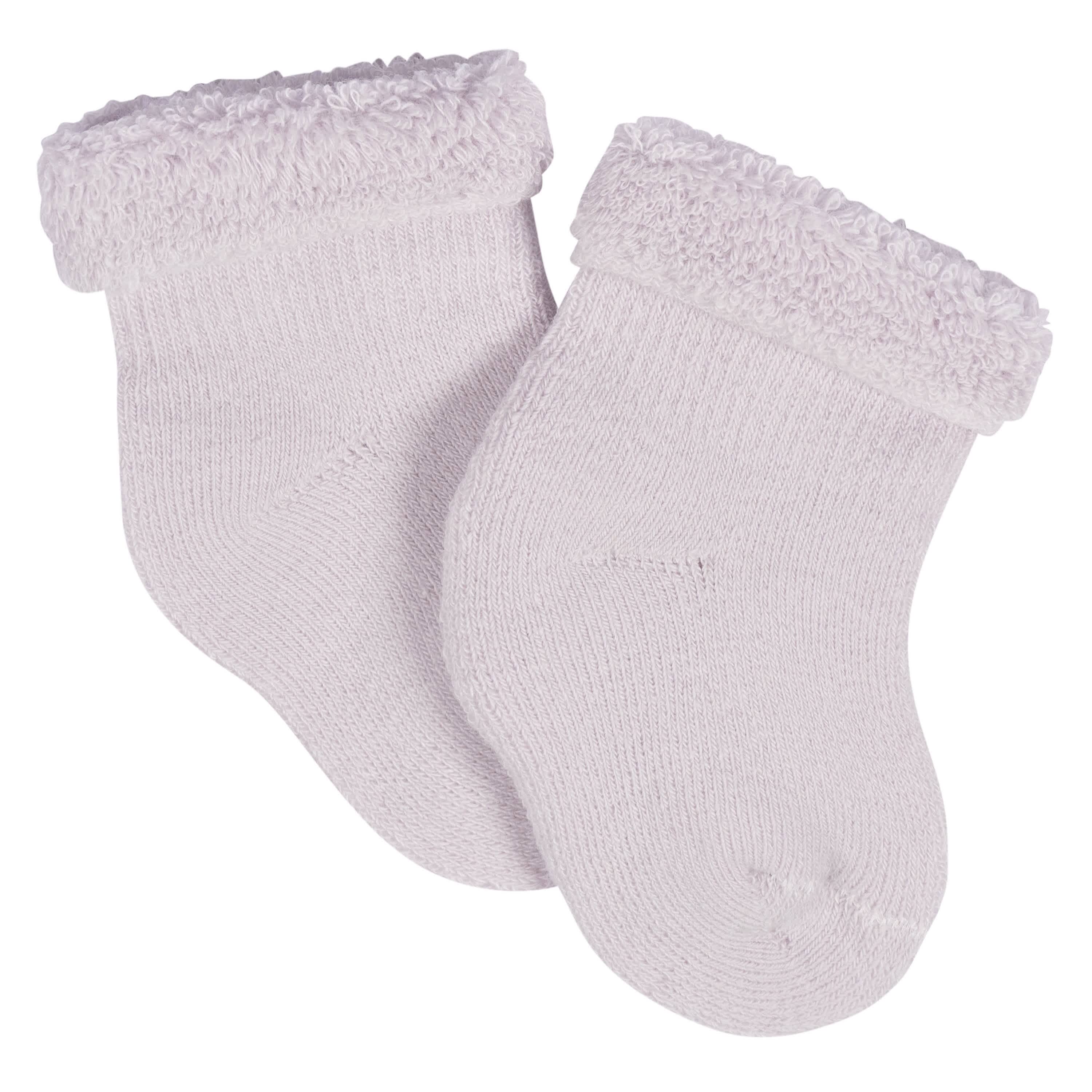 12-Pack Baby Girls Lavender Garden Terry Wiggle Proof® Socks