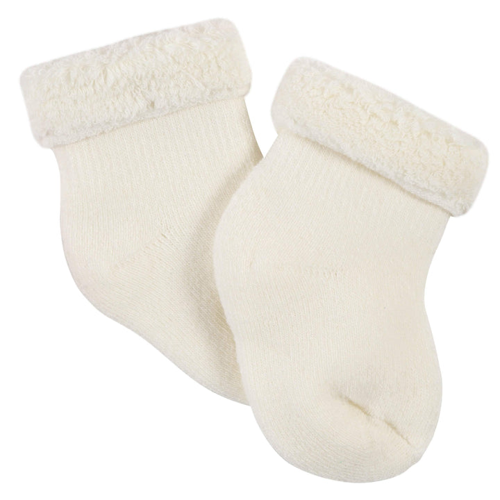 6-Pack Baby Girls Leopard Wiggle-Proof™ Terry Bootie Socks-Gerber Childrenswear