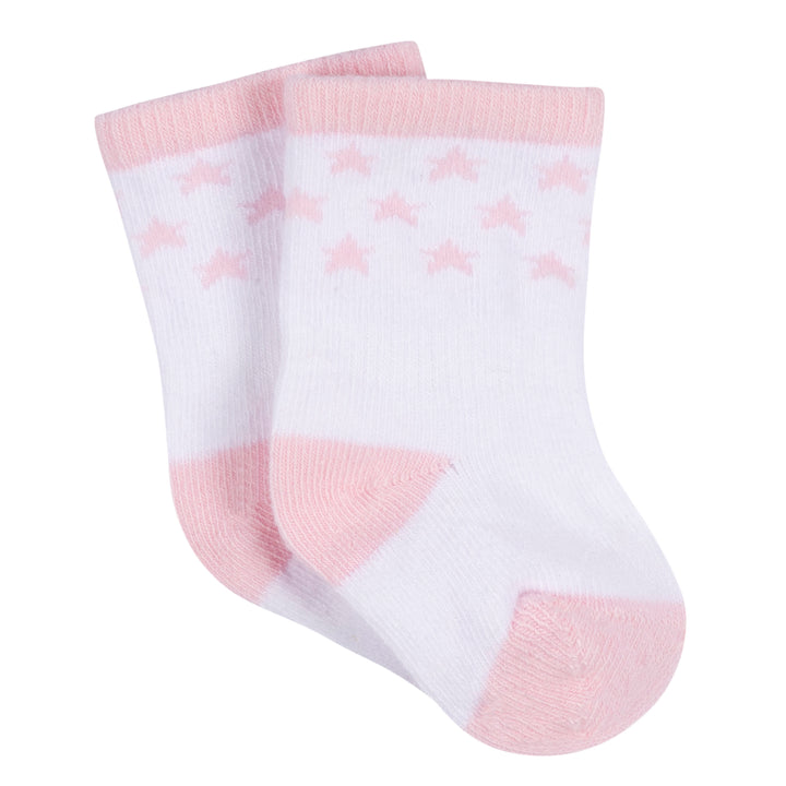 3-Pack Baby Girls Stars Jersey Crew Socks