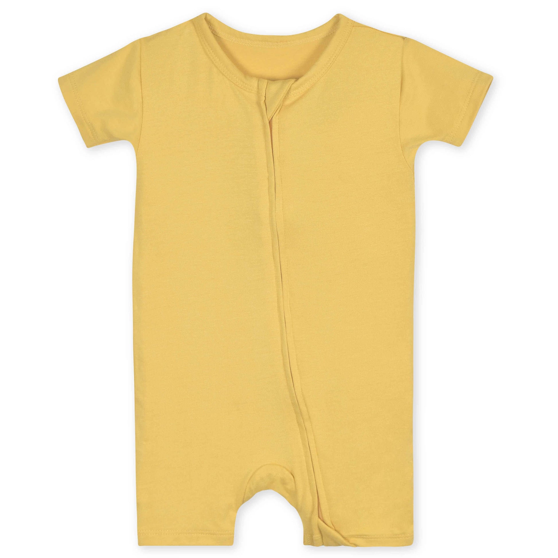 Baby Yolk Yellow Buttery-Soft Viscose Made from Eucalyptus Snug Fit Romper