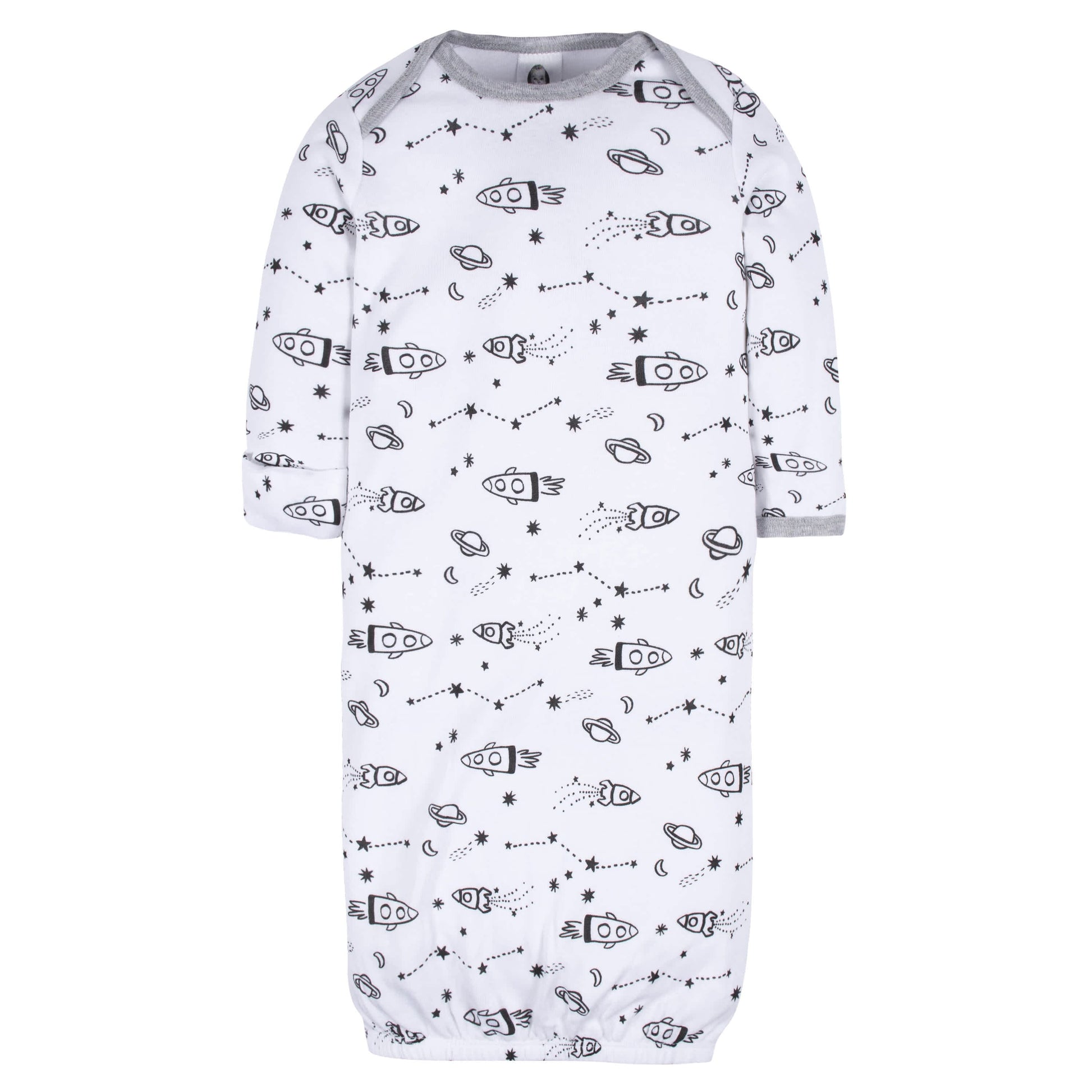 4-Pack Baby Boys Space Gowns
