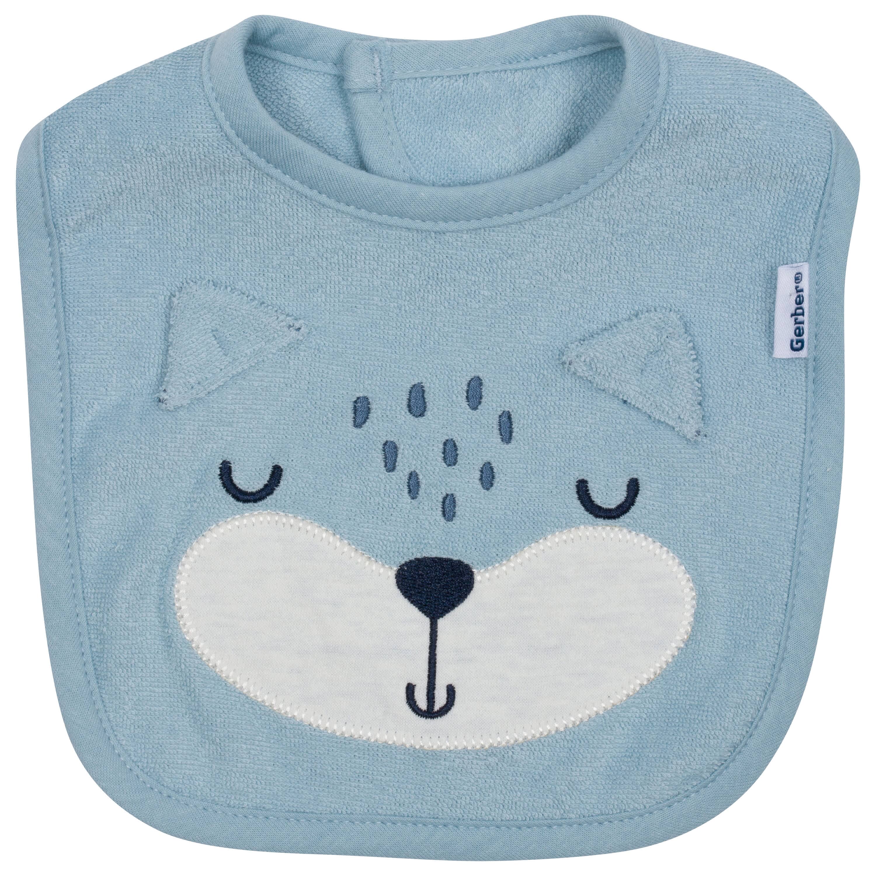 4-Pack Baby Boys Fox Dribbler Bibs