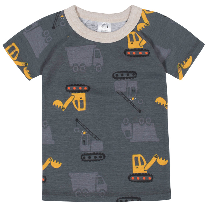 4-Piece Baby & Toddler Boys Construction Trucks Snug Fit Cotton Pajamas-Gerber Childrenswear