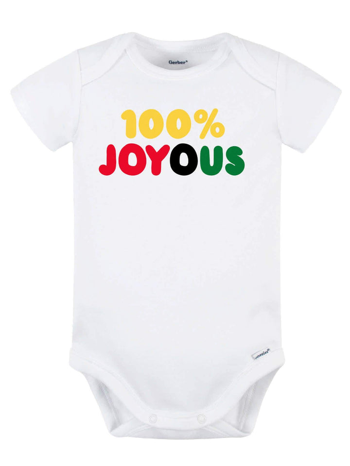 2-Pack Baby "Joyous Kwanzaa" & "100% Joyous" Short Sleeve Onesies® Holiday Bodysuits-Gerber Childrenswear
