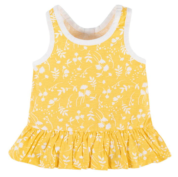 2-Piece Baby Girls Yellow Garden Sleeveless Tunic & Legging Set-Gerber Childrenswear