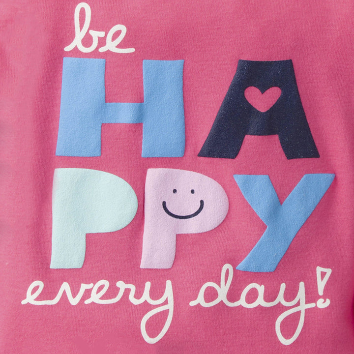 4-Piece Girls Cotton Pajamas - Be Happy-Gerber Childrenswear