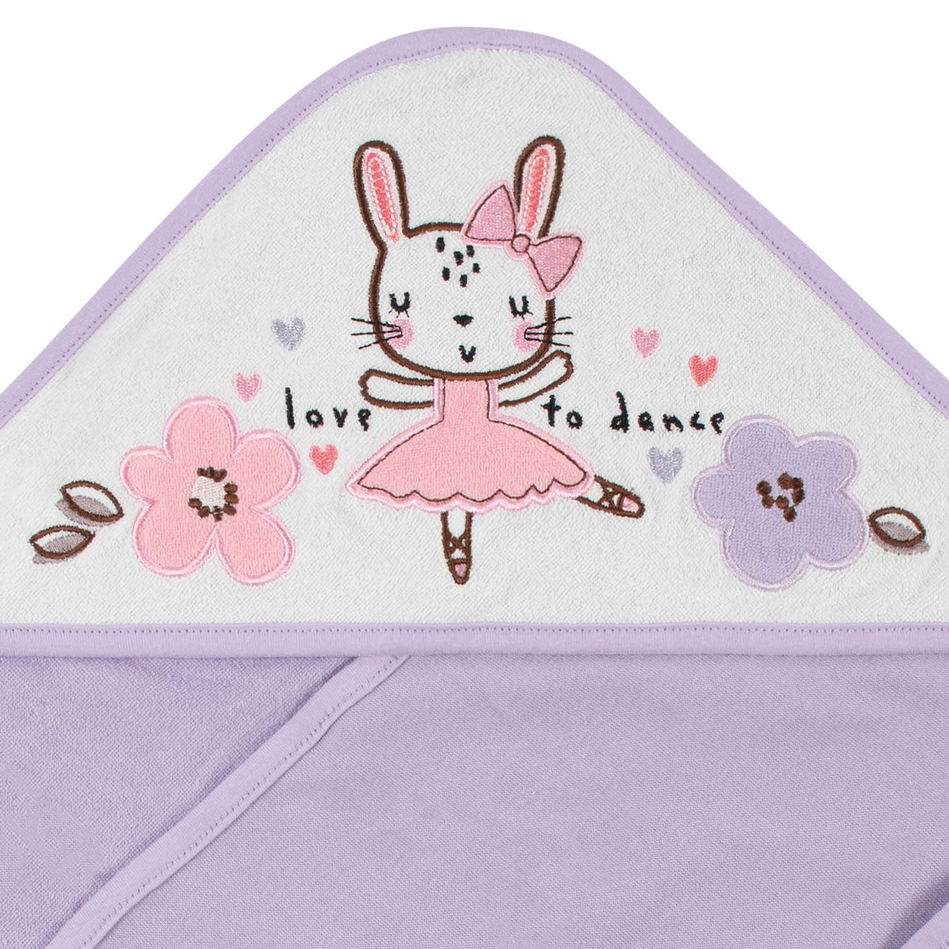 2-Pack Baby Girls Bunny Hooded Towels-Gerber Childrenswear