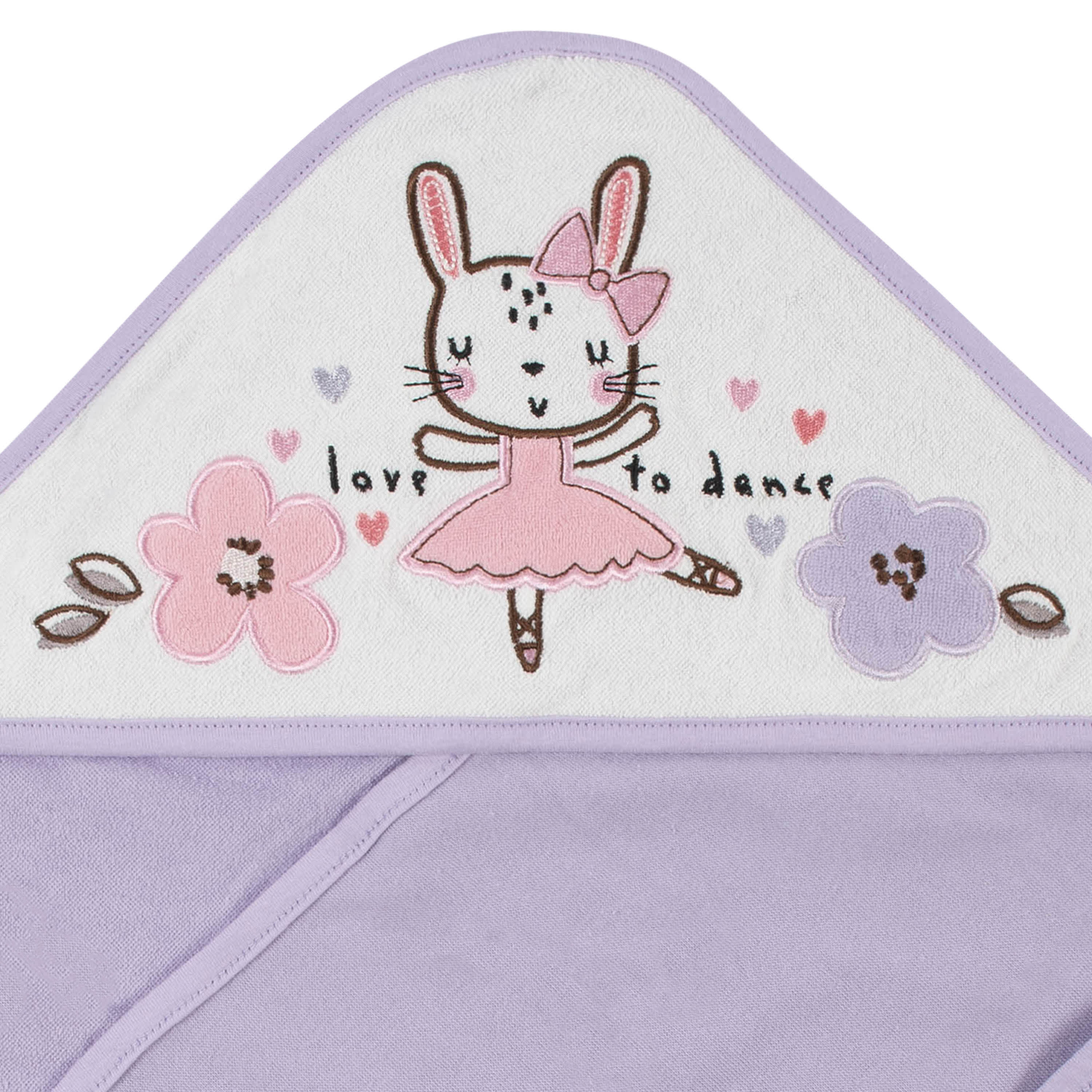 2-Pack Baby Girls Bunny Hooded Towels-Gerber Childrenswear